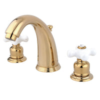 Thumbnail for Kingston Brass KB982PX Victorian 2-Handle 8 in. Widespread Bathroom Faucet, Polished Brass - BNGBath