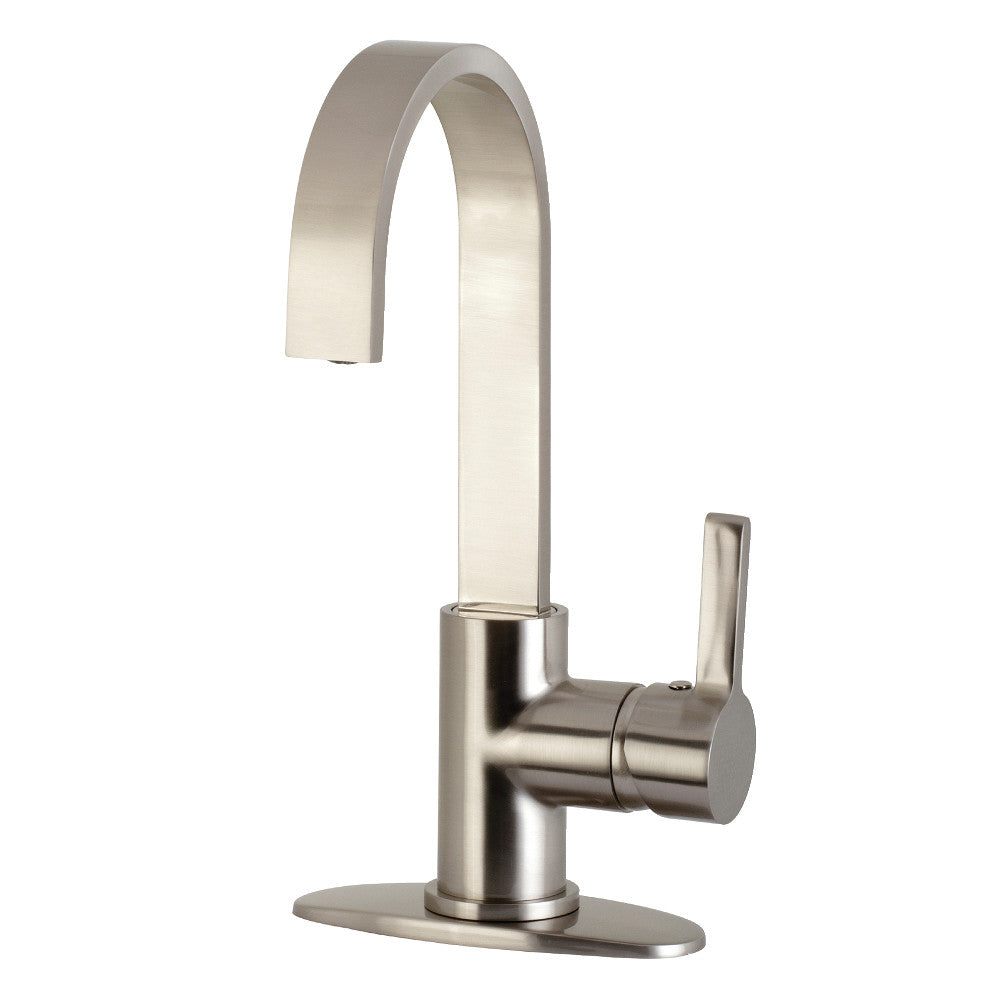 Kingston Brass LS8618CTL Continental One-Handle 1-Hole Deck Mounted Bar Faucet, Brushed Nickel - BNGBath