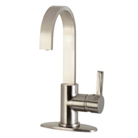 Thumbnail for Kingston Brass LS8618CTL Continental One-Handle 1-Hole Deck Mounted Bar Faucet, Brushed Nickel - BNGBath