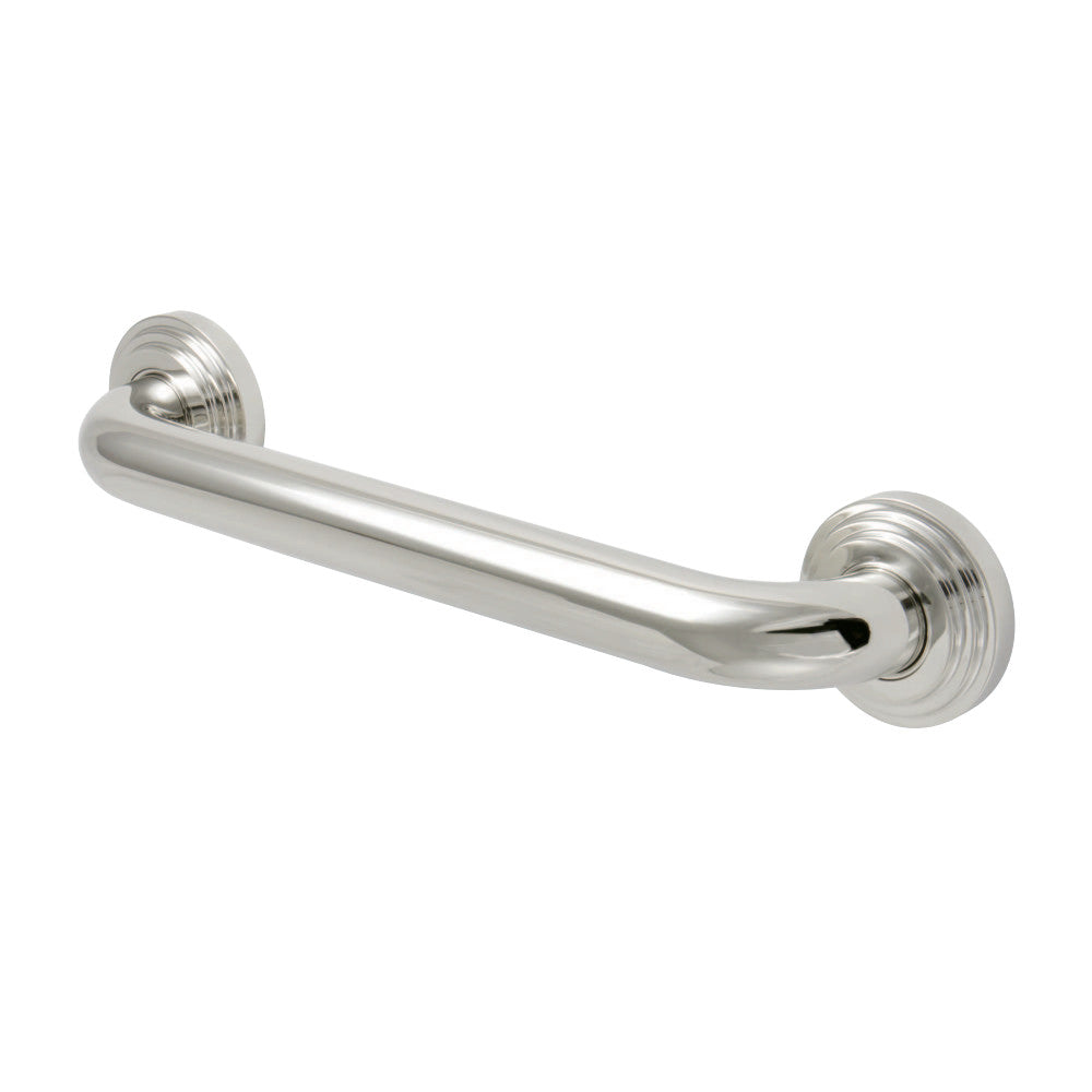 Kingston Brass DR214126 Milano 12-Inch Decorative 1-1/4-Inch OD Grab Bar, Polished Nickel - BNGBath