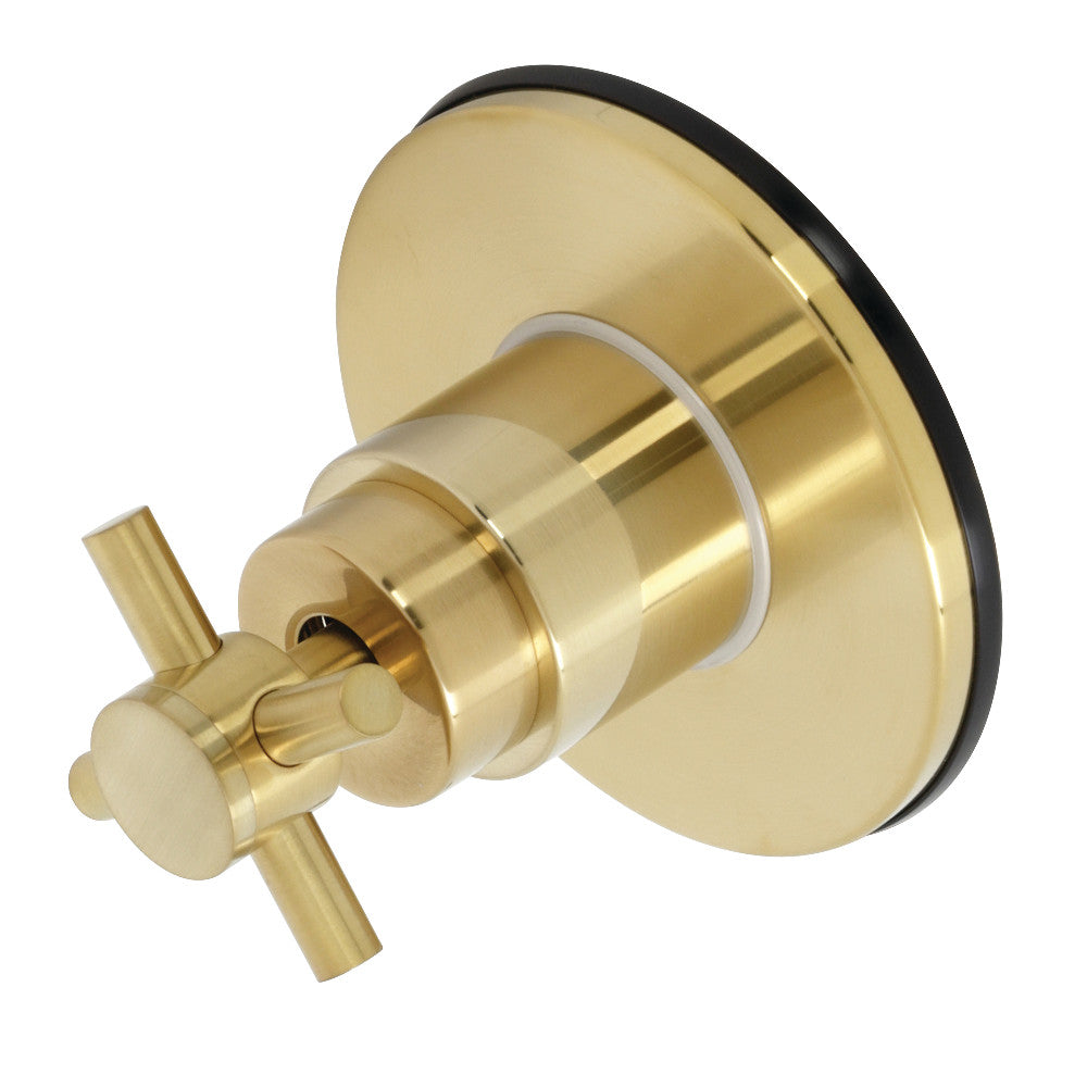 Kingston Brass KS3037DX Concord 3-Way Diverter Valve with Trim Kit, Brushed Brass - BNGBath