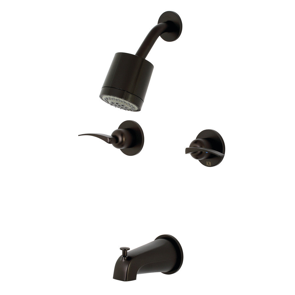 Kingston Brass KBX8145EFL Centurion Two-Handle Tub and Shower Faucet, Oil Rubbed Bronze - BNGBath