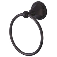 Thumbnail for Kingston Brass BA4814ORB Metropolitan 6-Inch Towel Ring, Oil Rubbed Bronze - BNGBath