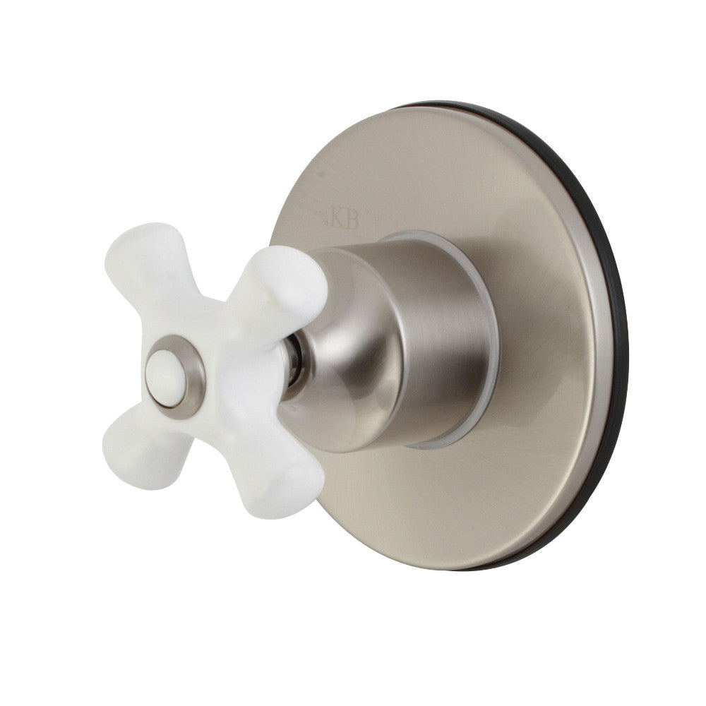 Kingston Brass KS3038PX 3-Way Diverter Valve with Trim Kit, Brushed Nickel - BNGBath