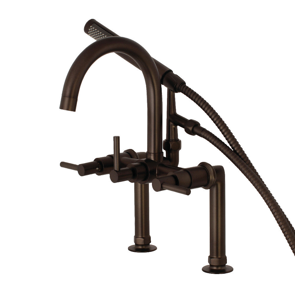 Aqua Vintage AE8105DL Concord 7-Inch Deck Mount Clawfoot Tub Faucet, Oil Rubbed Bronze - BNGBath