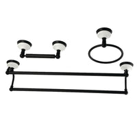 Thumbnail for Kingston Brass BAK111348MB Victorian 3-Piece Bathroom Accessory Set, Matte Black - BNGBath