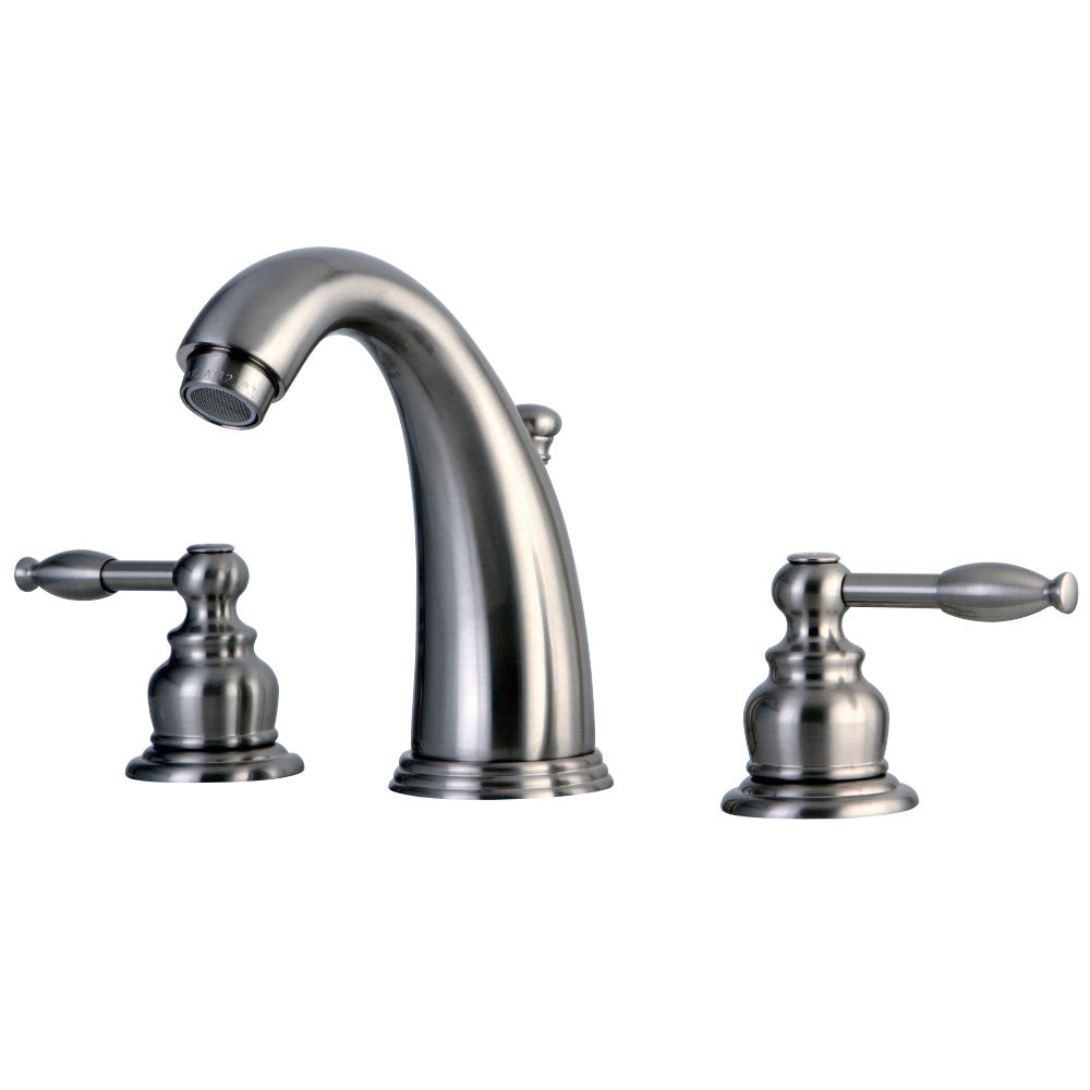 Kingston Brass KB988KL 8-Inch Widespread Bathroom Faucet with Retail Pop-Up, Brushed Nickel - BNGBath