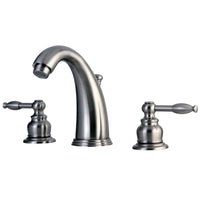 Thumbnail for Kingston Brass KB988KL 8-Inch Widespread Bathroom Faucet with Retail Pop-Up, Brushed Nickel - BNGBath