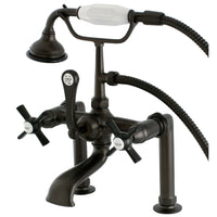 Thumbnail for Aqua Vintage AE103T5ZX Millennium Deck Mount Clawfoot Tub Faucet, Oil Rubbed Bronze - BNGBath