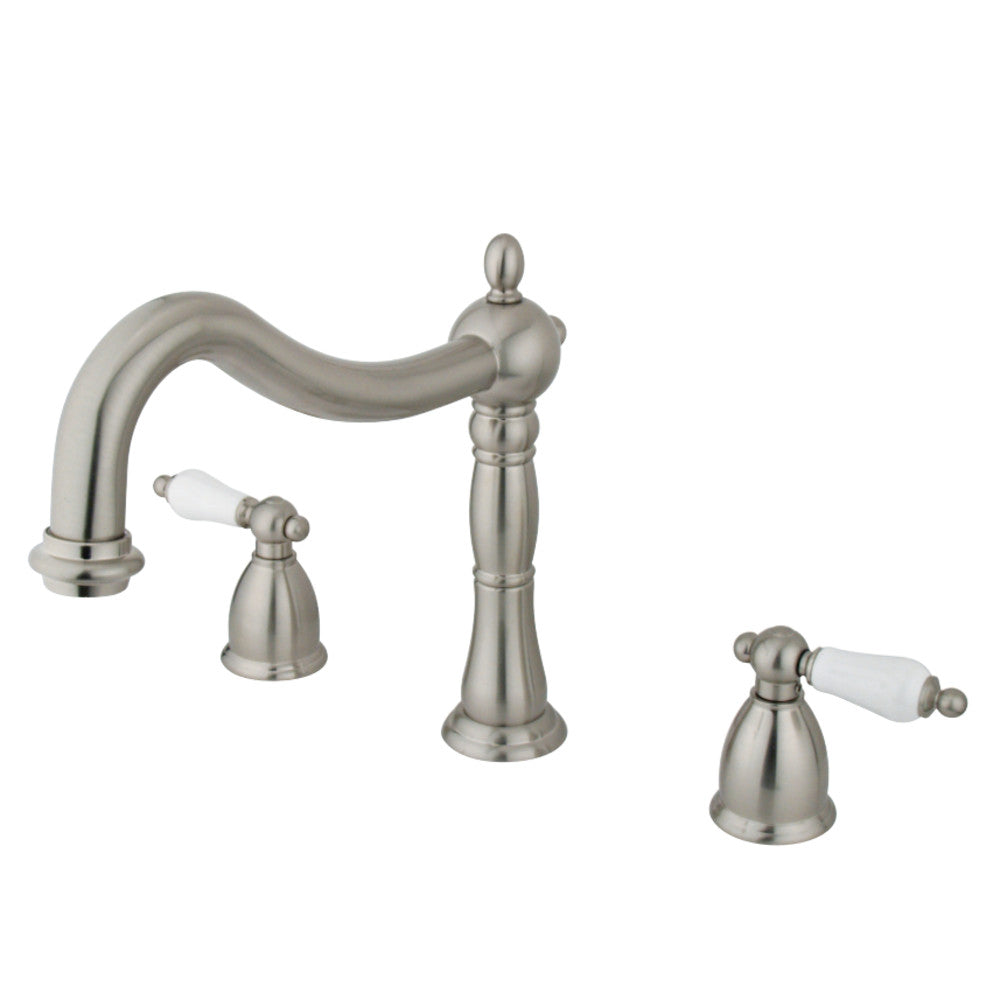 Kingston Brass KS1348PL Heritage Roman Tub Faucet, Brushed Nickel - BNGBath