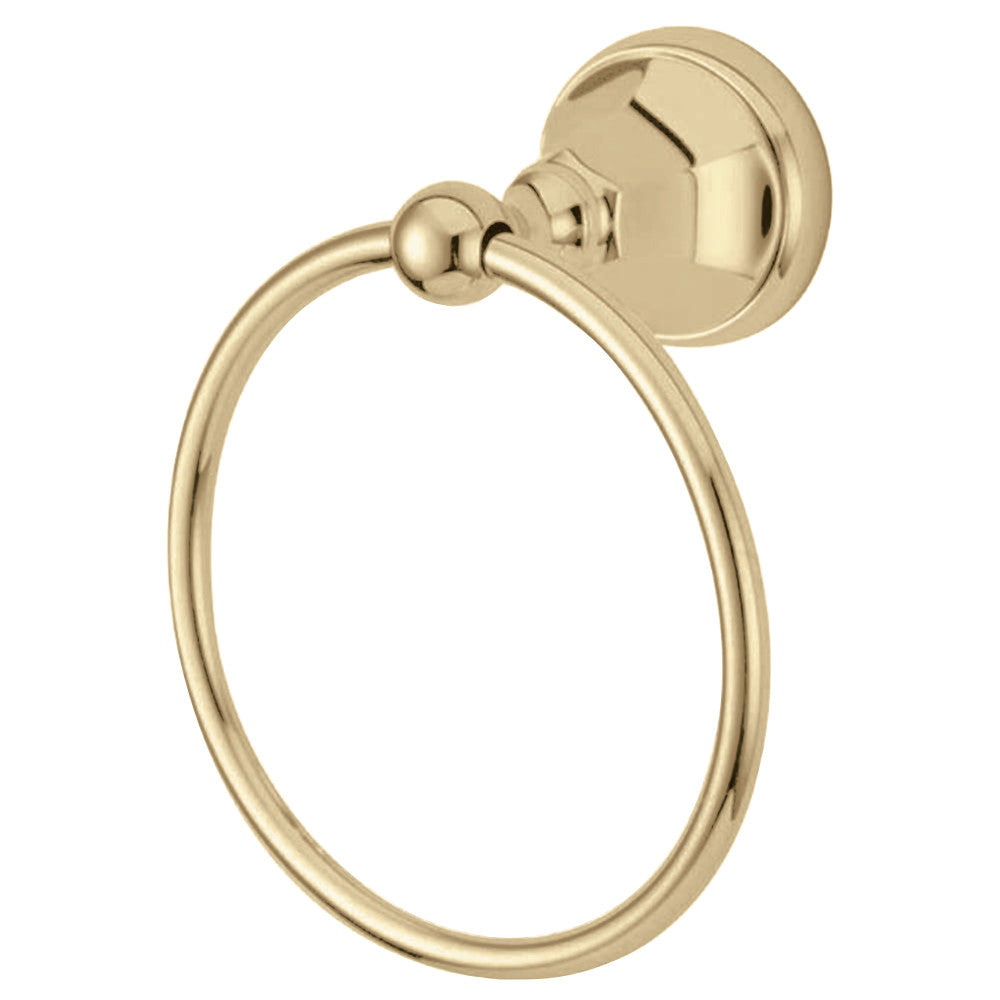 Kingston Brass BA4814PB Metropolitan 6-Inch Towel Ring, Polished Brass - BNGBath