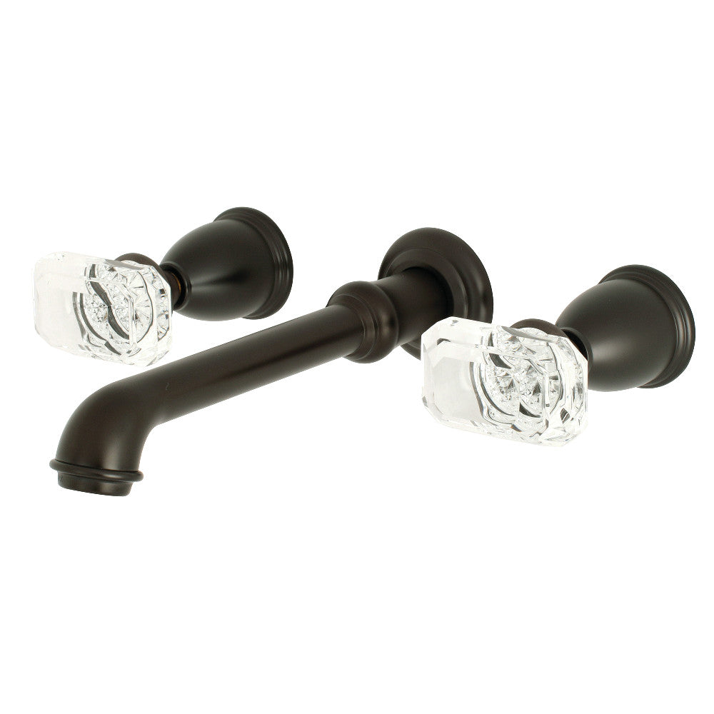 Kingston Brass KS7125KRL Krystal Onyx Two-Handle Wall Mount Bathroom Faucet, Oil Rubbed Bronze - BNGBath