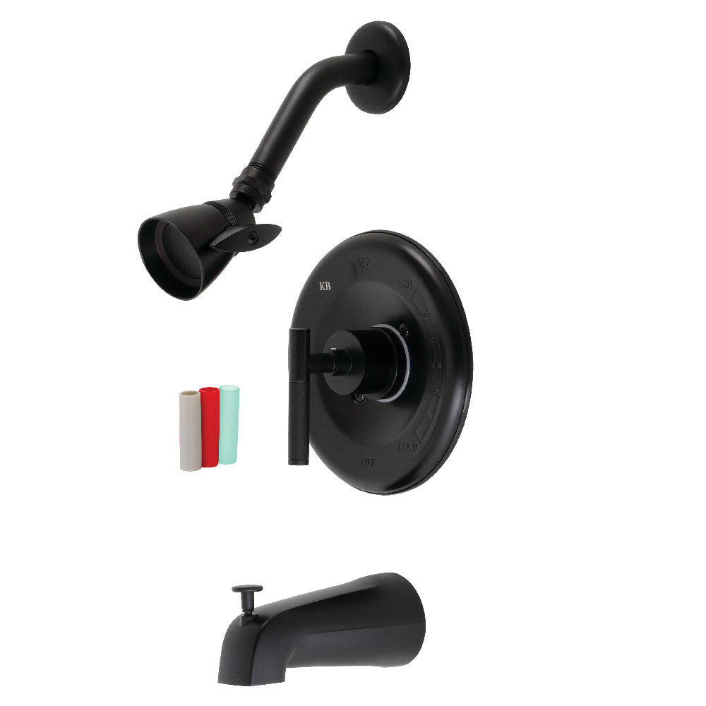 Kingston Brass KB6630CKL Kaiser Sungle-Handle Tub and Shower Faucet, Matte Black - BNGBath