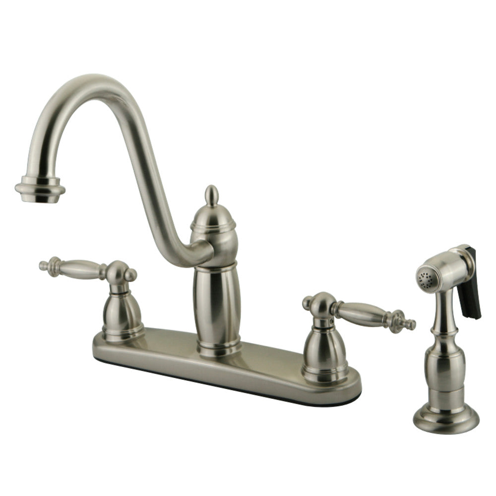 Kingston Brass KB7118TLBS Templeton Centerset Kitchen Faucet, Brushed Nickel - BNGBath