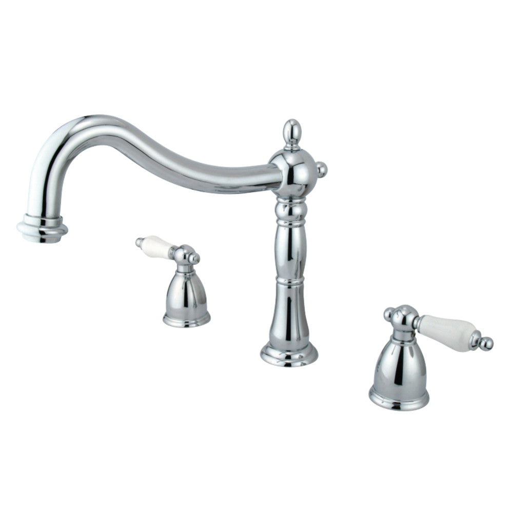 Kingston Brass KS1341PL Heritage Roman Tub Faucet, Polished Chrome - BNGBath