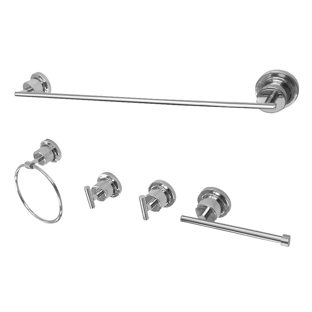 Kingston Brass BAH8212478C Concord 5-Piece Bathroom Accessory Set, Polished Chrome - BNGBath