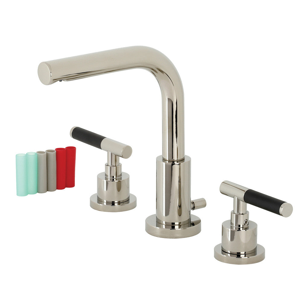 Fauceture FSC8959CKL Kaiser Widespread Bathroom Faucet with Brass Pop-Up, Polished Nickel - BNGBath