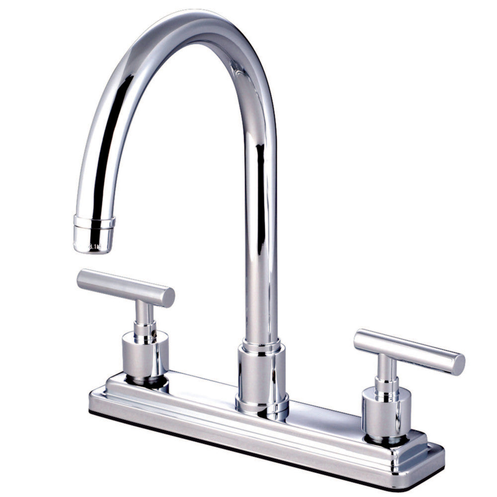 Kingston Brass KS8791CMLLS Manhattan Centerset Kitchen Faucet, Polished Chrome - BNGBath