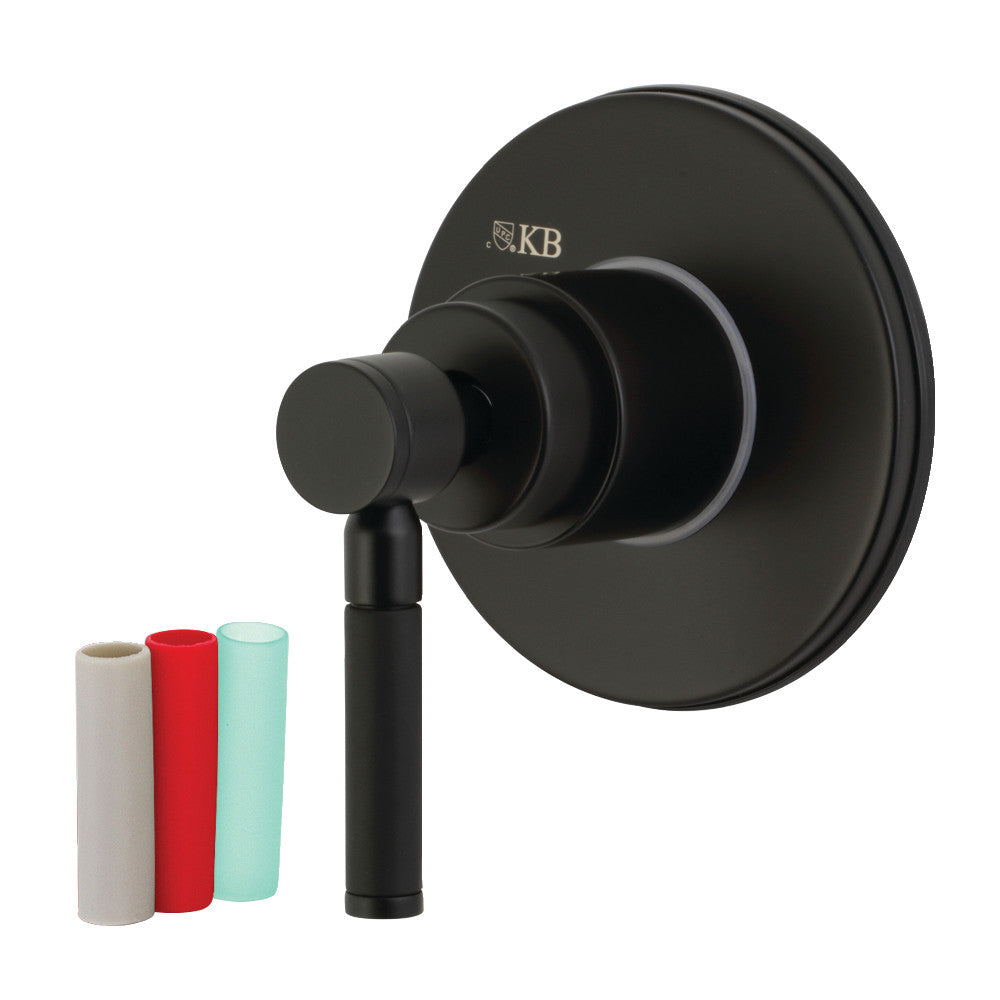 Kingston Brass KS3030DKL Kaiser 3-Way Diverter Valve with Trim Kit, Matte Black - BNGBath