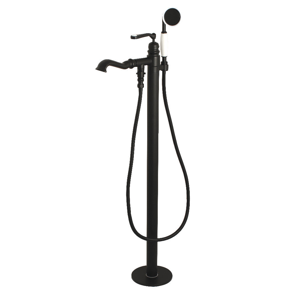 Kingston Brass KS7010RL Royale Freestanding Tub Faucet with Hand Shower, Matte Black - BNGBath