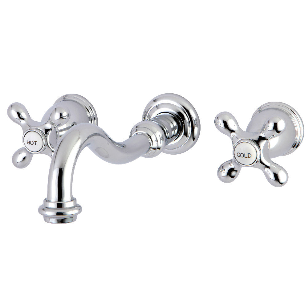 Kingston Brass KS3021AX Restoration Two-Handle Wall Mount Tub Faucet, Polished Chrome - BNGBath