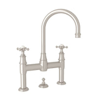 Thumbnail for Perrin & Rowe Georgian Era Deck Mount Bathroom Bridge Faucet - BNGBath