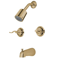 Thumbnail for Kingston Brass KB8242NFL NuWave French Tub & Shower Faucet, Polished Brass - BNGBath