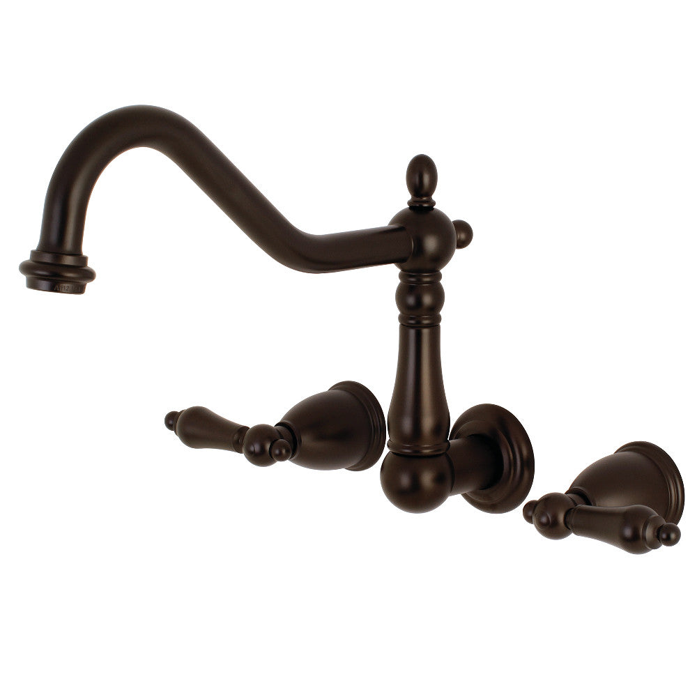 Kingston Brass KS1285AL Wall Mount Kitchen Faucet, Oil Rubbed Bronze - BNGBath