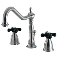 Thumbnail for Kingston Brass KS1998PKX 8 in. Widespread Bathroom Faucet, Brushed Nickel - BNGBath