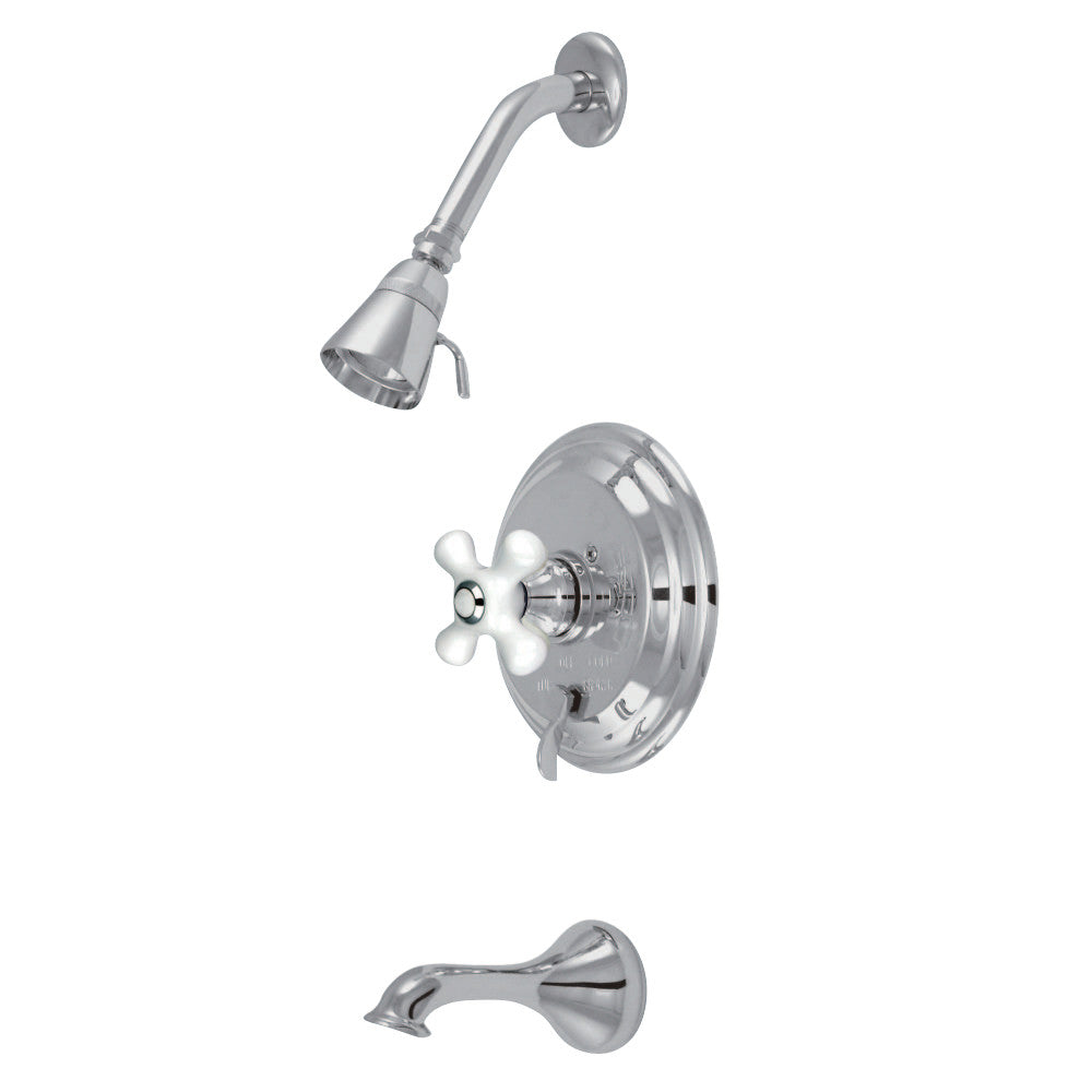 Kingston Brass KB36310PX Restoration Tub & Shower Faucet, Polished Chrome - BNGBath