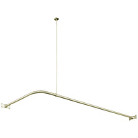 Thumbnail for Kingston Brass CC3148 Corner Shower Rod, Brushed Nickel - BNGBath