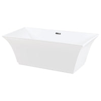 Thumbnail for Aqua Eden VTSQ673024 67-Inch Acrylic Freestanding Tub with Drain, White - BNGBath