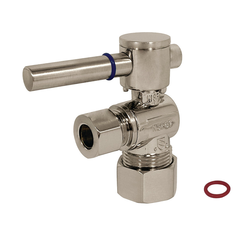 Kingston Brass CC53308DL Quarter Turn Valve (5/8" X 3/8" OD Compression), Brushed Nickel - BNGBath