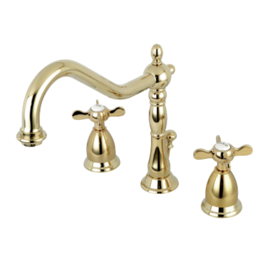 Kingston Brass KS1992BEX 8 in. Widespread Bathroom Faucet, Polished Brass - BNGBath