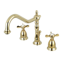 Thumbnail for Kingston Brass KS1992BEX 8 in. Widespread Bathroom Faucet, Polished Brass - BNGBath