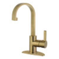 Thumbnail for Kingston Brass LS8613CTL Continental One-Handle 1-Hole Deck Mounted Bar Faucet, Brushed Brass - BNGBath