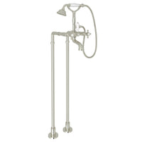 Thumbnail for ROHL Exposed Floor Mount Tub Filler with Handshower and Floor Pillar Legs or Supply Unions - BNGBath