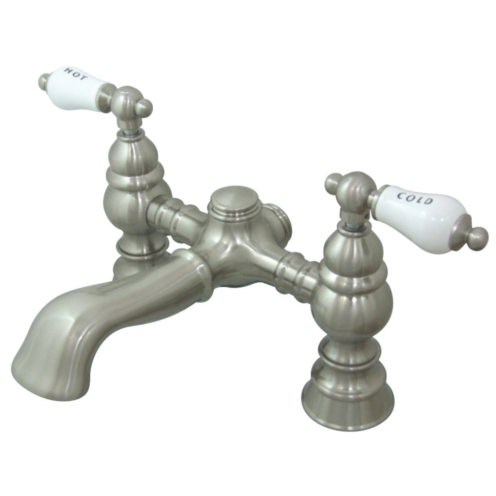 Kingston Brass CC1132T8 Vintage 7-Inch Deck Mount Tub Faucet, Brushed Nickel - BNGBath