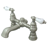 Thumbnail for Kingston Brass CC1132T8 Vintage 7-Inch Deck Mount Tub Faucet, Brushed Nickel - BNGBath