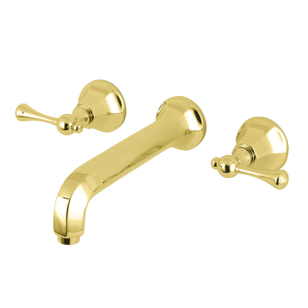 Kingston Brass KS4122BL Wall Mount Bathroom Faucet, Polished Brass - BNGBath