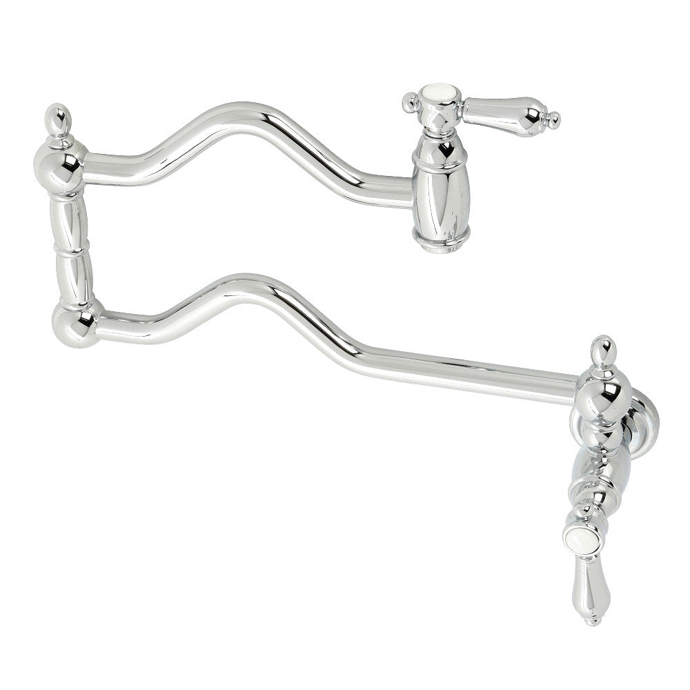 Kingston Brass KS2101BAL Heirloom Wall Mount Pot Filler, Polished Chrome - BNGBath