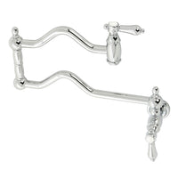 Thumbnail for Kingston Brass KS2101BAL Heirloom Wall Mount Pot Filler, Polished Chrome - BNGBath