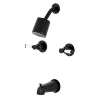 Thumbnail for Kingston Brass KBX8140DPL Paris Two-Handle Tub and Shower Faucet, Matte Black - BNGBath