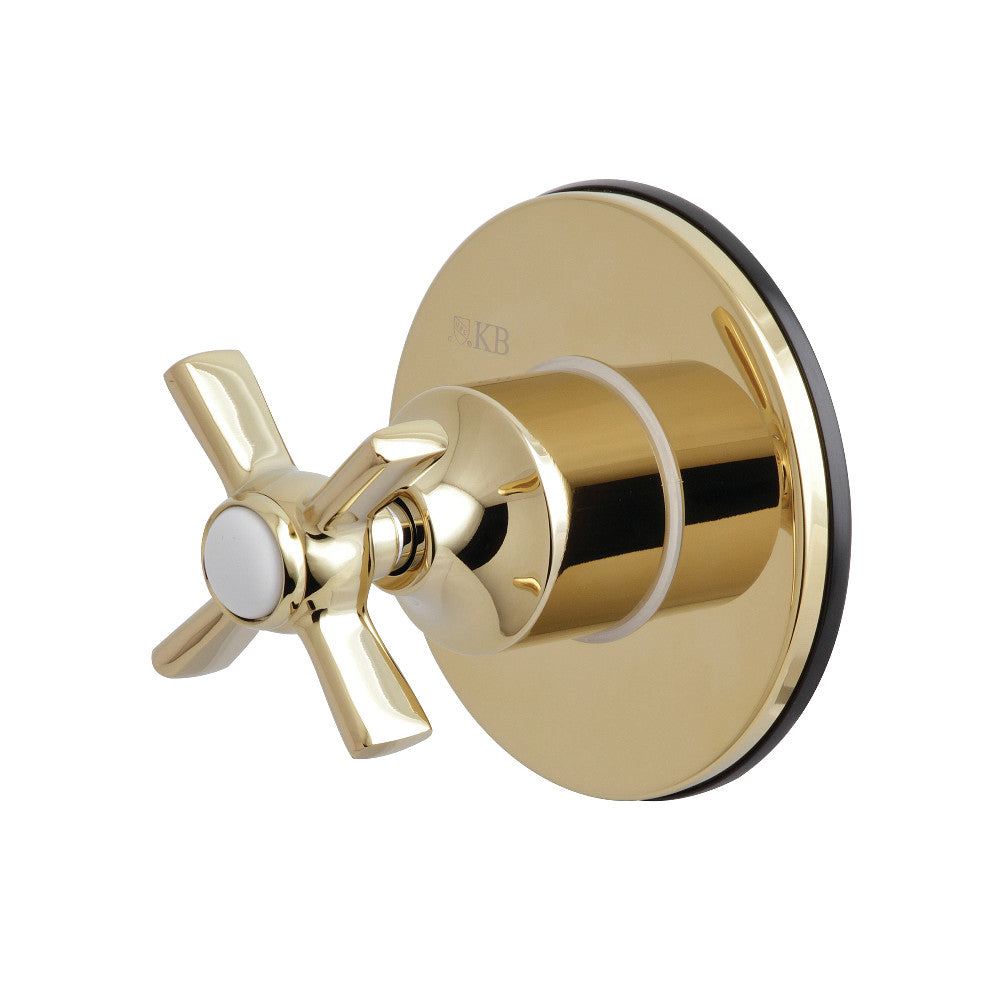 Kingston Brass KS3032ZX 3-Way Diverter Valve with Trim Kit, Polished Brass - BNGBath