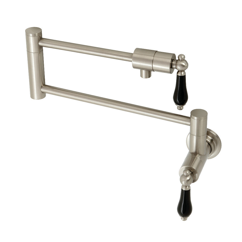 Kingston Brass KS4108PKL Duchess Wall Mount Pot Filler, Brushed Nickel - BNGBath