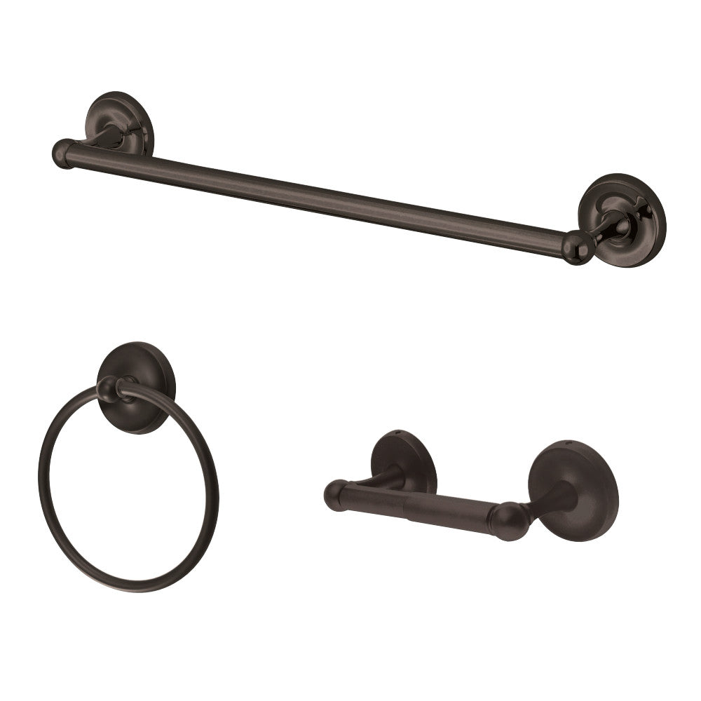 Kingston Brass BAK31248ORB Victorian 3-Piece Bathroom Accessory Set, Oil Rubbed Bronze - BNGBath