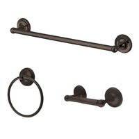 Thumbnail for Kingston Brass BAK31248ORB Victorian 3-Piece Bathroom Accessory Set, Oil Rubbed Bronze - BNGBath