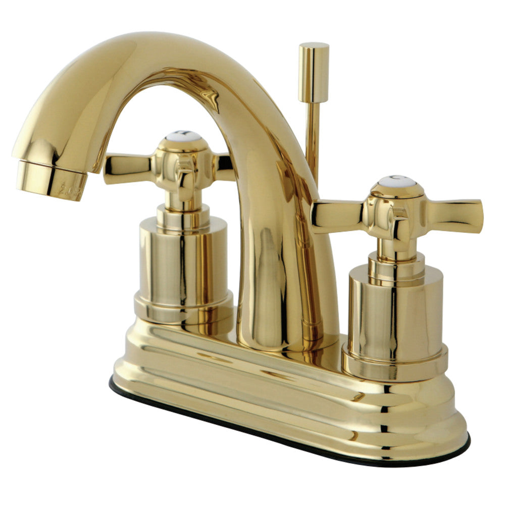 Kingston Brass KS8612ZX 4 in. Centerset Bathroom Faucet, Polished Brass - BNGBath