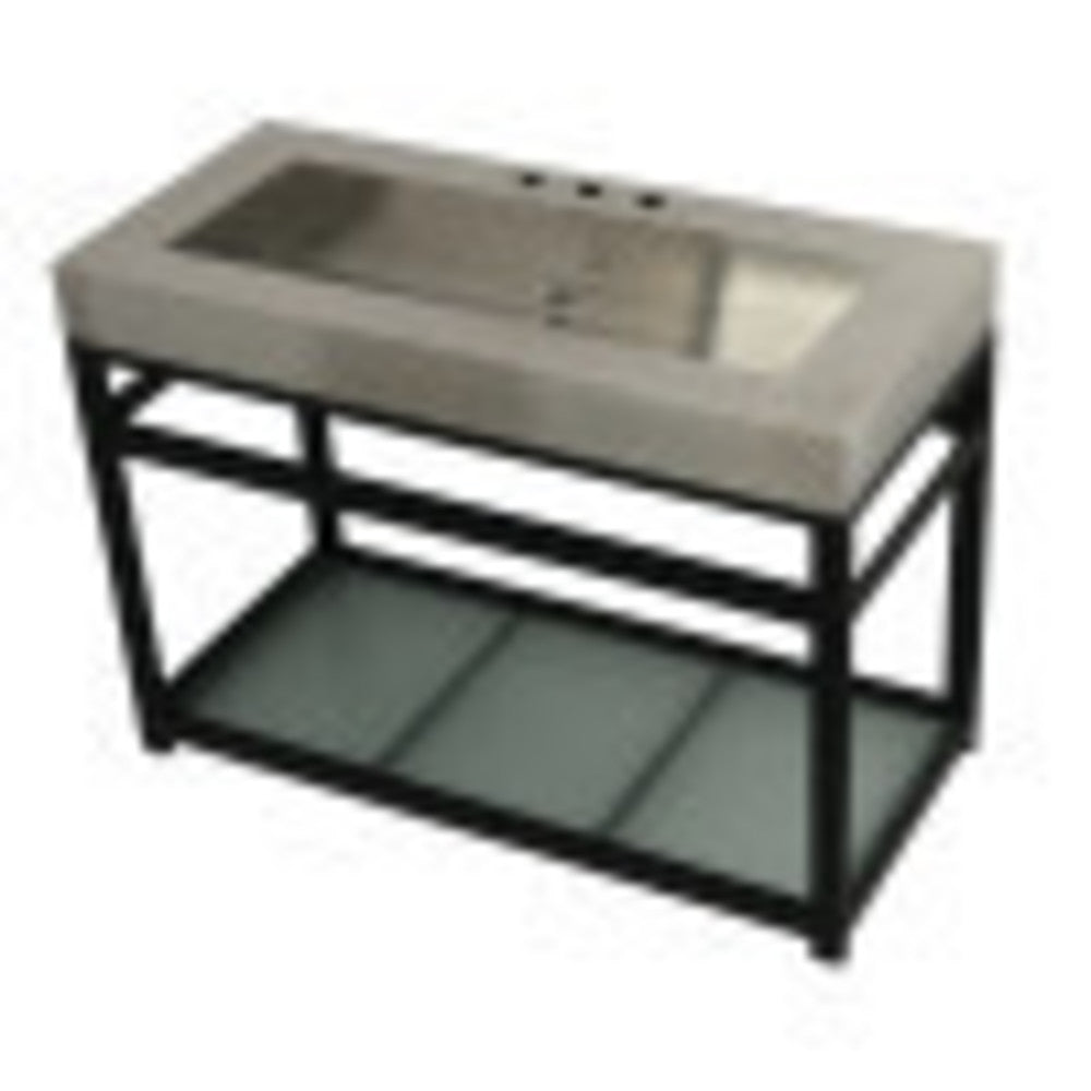 Kingston 49x22x35 Commercial Console Sink with Glass Shelf - BNGBath