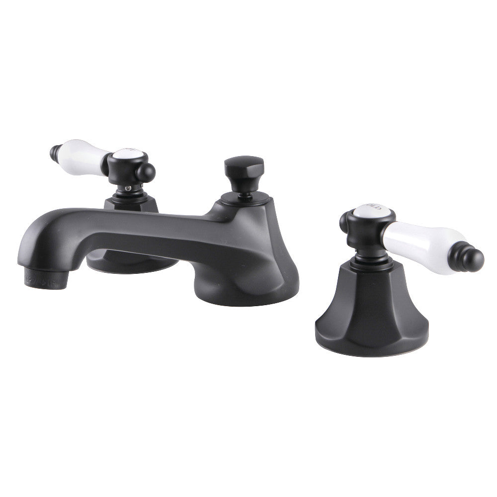 Kingston Brass KS4460BPL Bel-Air 8" Widespread Bathroom Faucet, Matte Black - BNGBath